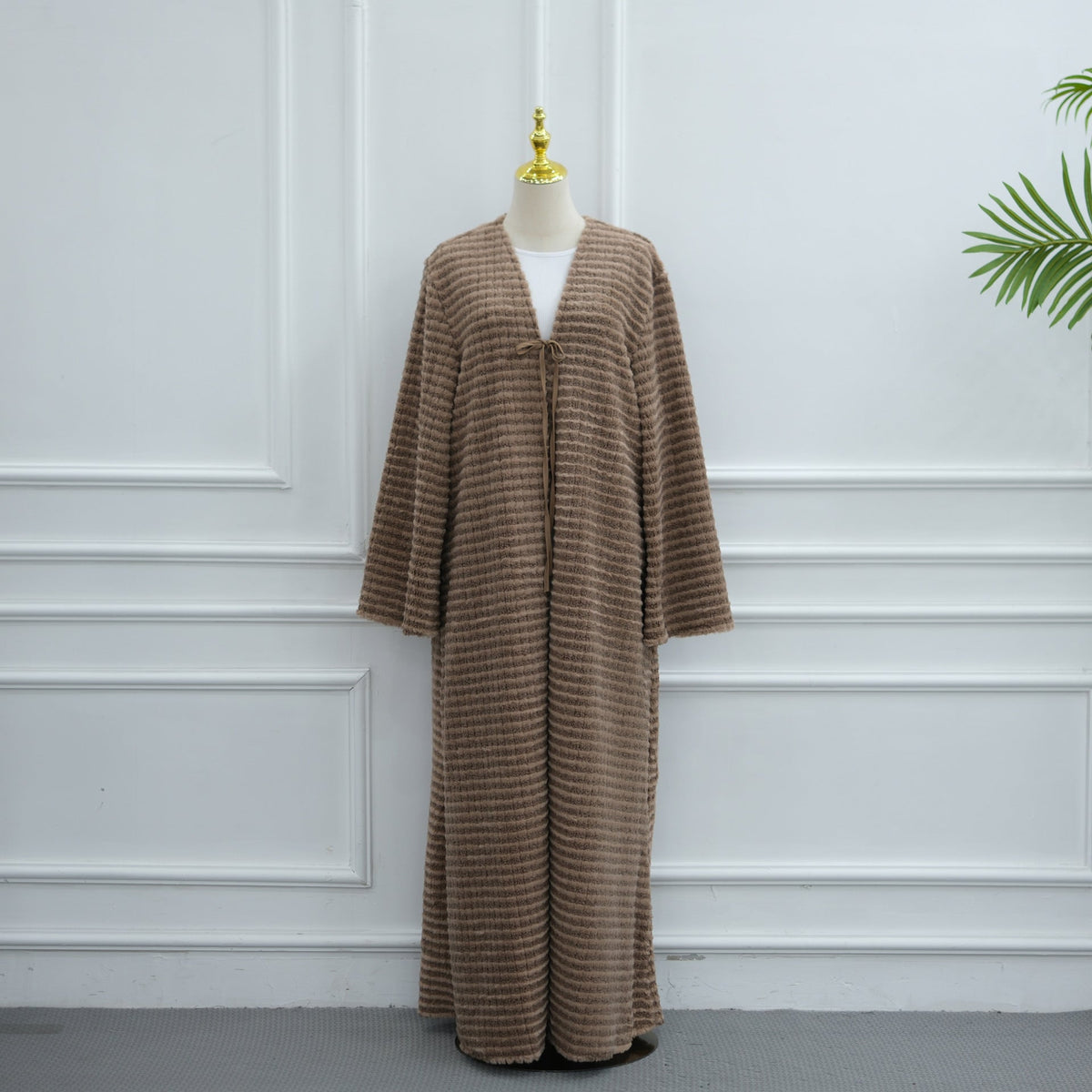 Oversized Fuzzy Knit Maxi Cardigan(MOA350) - Mariam's Collection
