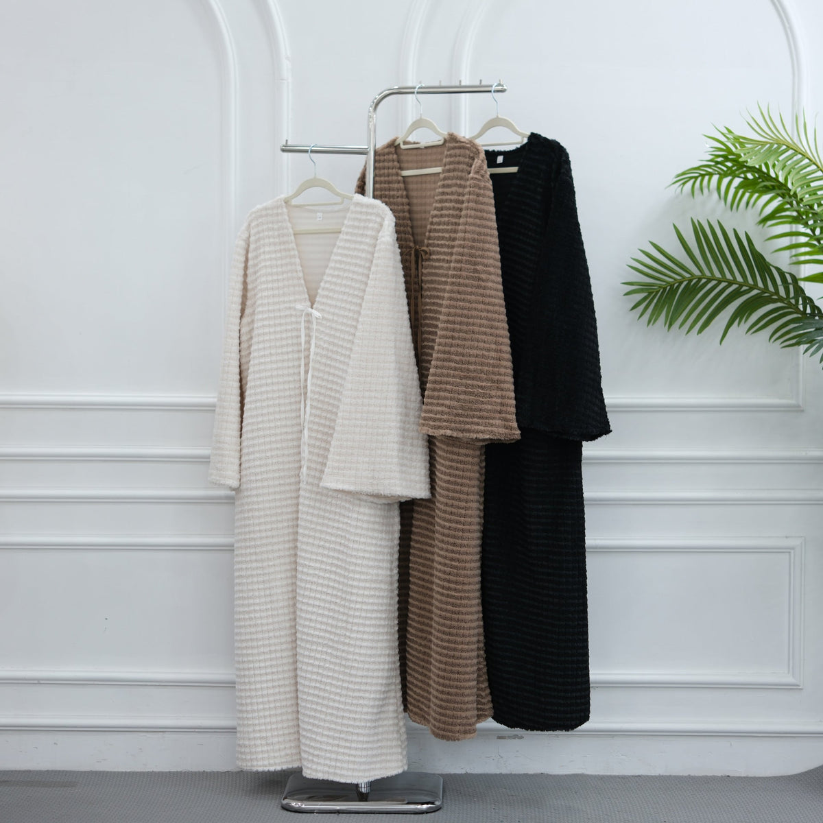 Oversized Fuzzy Knit Maxi Cardigan(MOA350) - Mariam's Collection