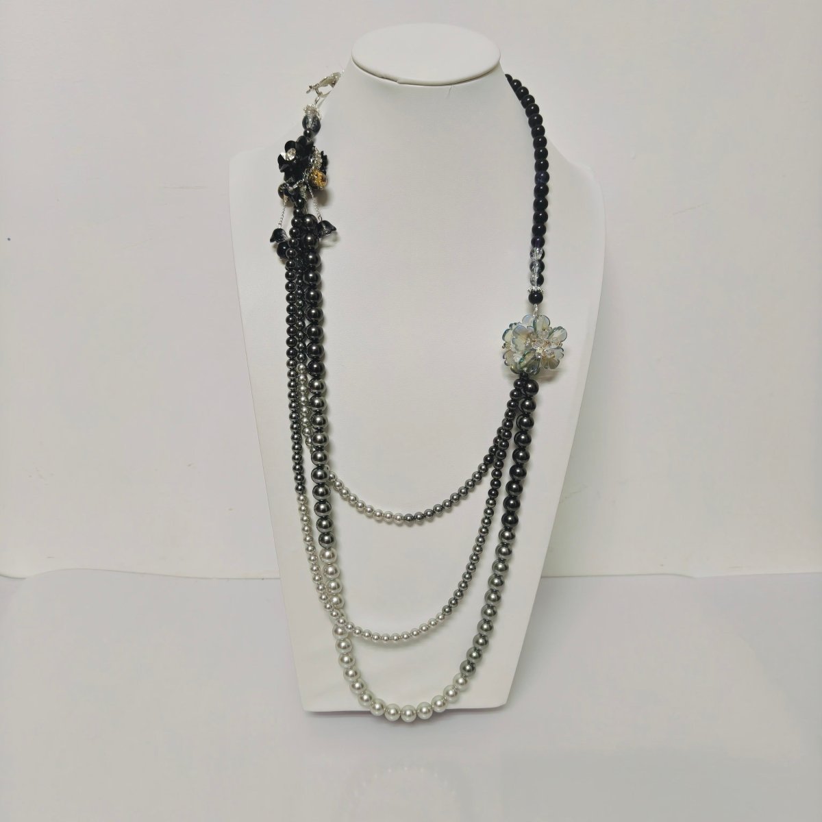 Pearlescent Artistry Handmade Pearl Beaded Necklace (MAC347) - Mariam's Collection