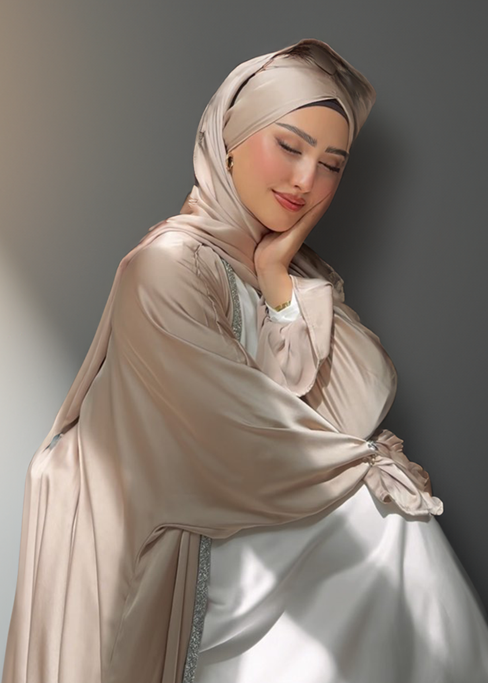 2 Layers Plain Chiffon Abaya Cardigan Dress for Muslim Women Fashion for  Ramadan Eid Outfits -  Canada