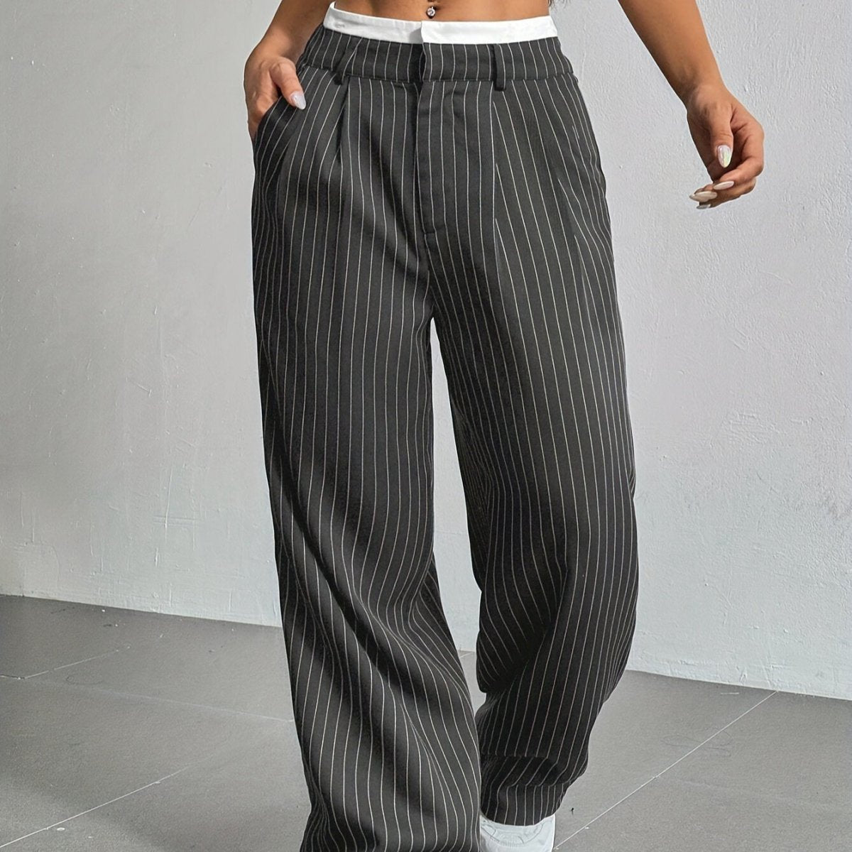 ORIMI 24AW big big slacks rame stripe パンツ ORIMI 24AW big big