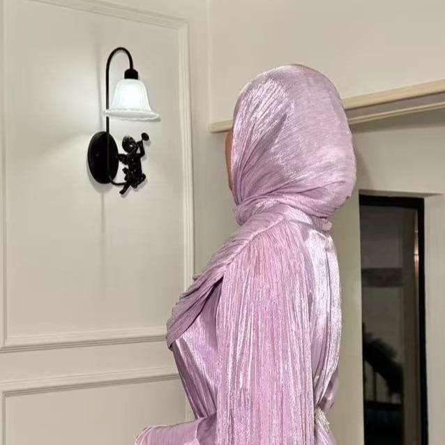 Pleated Cape Sleeve Abaya Maxi Dress(MA430) - Mariam's Collection