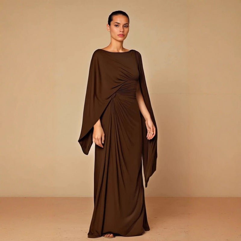 women pleated evening dress Women's Pleated Golden Maxi Dress | Vixen Collection