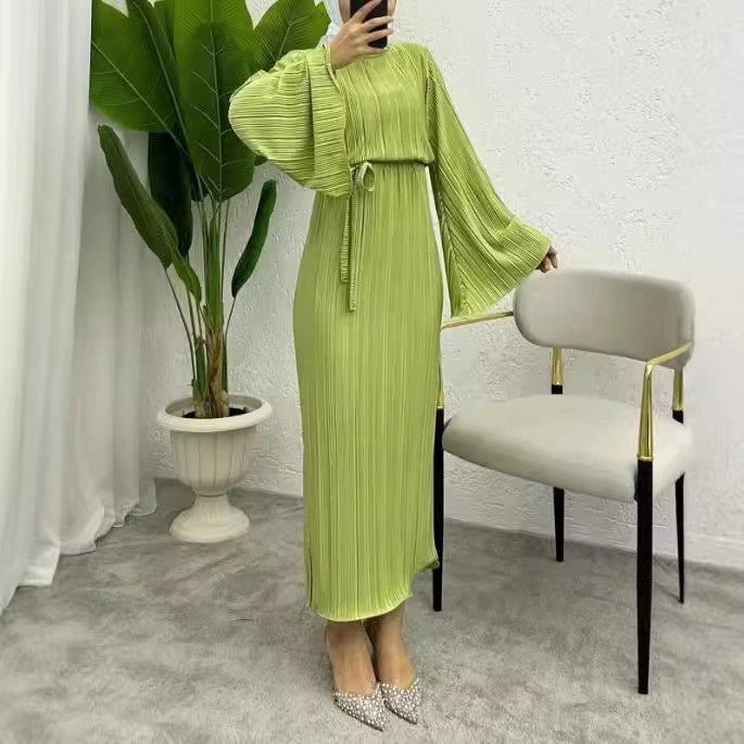 Pleated Maxi Dress(MS428) - Mariam's Collection