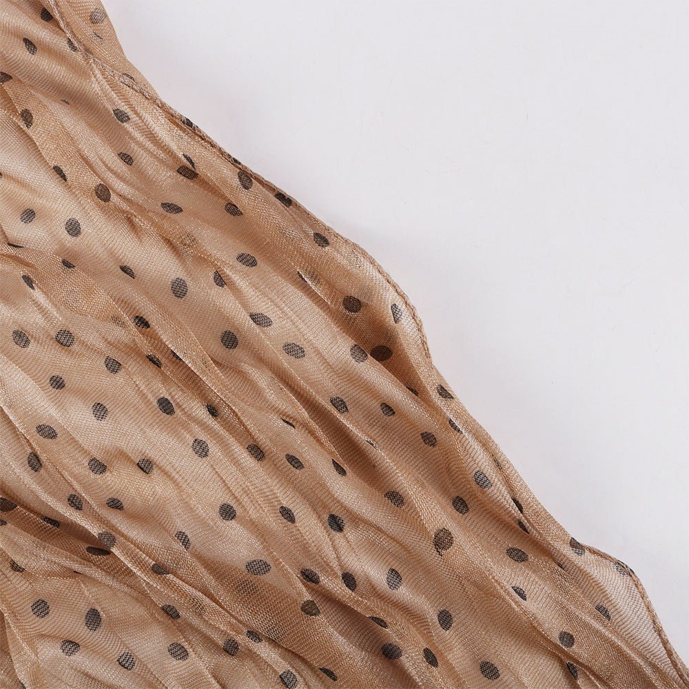 Polka Dot Crinkle Shimmer Hijab Scarf(MH249) - Mariam's Collection