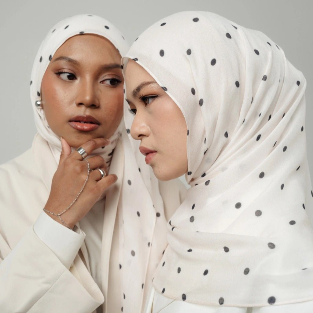 Polka Dot Hijab Scarf(MH230) - Mariam's Collection