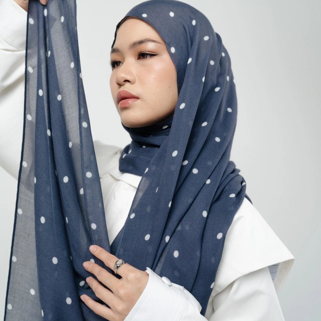 Polka Dot Hijab Scarf(MH230) - Mariam's Collection