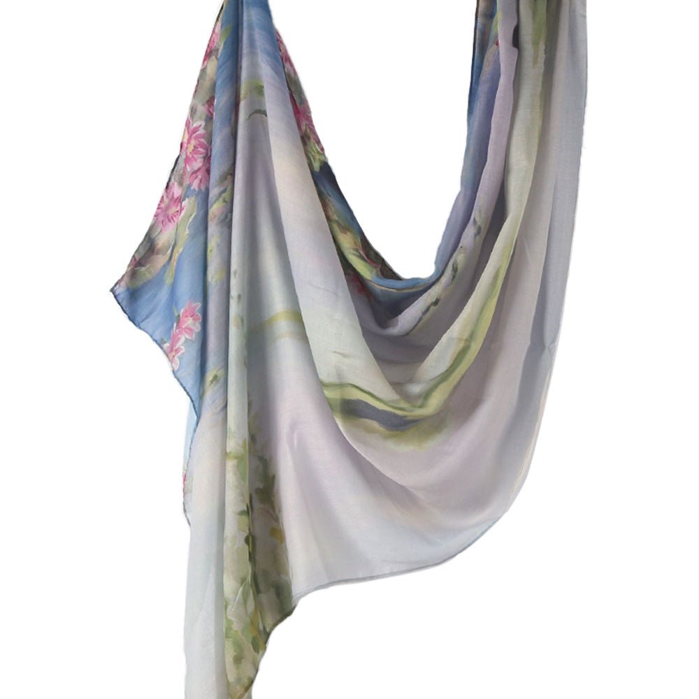 Poly - Cotton Printed Hijab Scarf(MH214) - Mariam's Collection