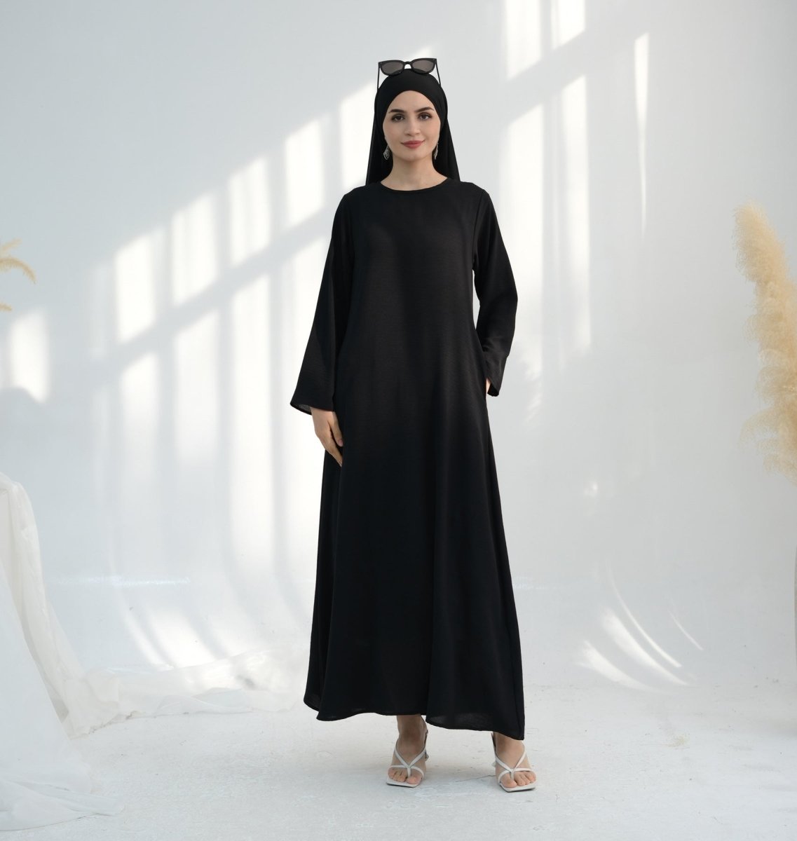 Premium Chiffon 3 - Piece Set Abaya(MOA231) - Mariam's Collection