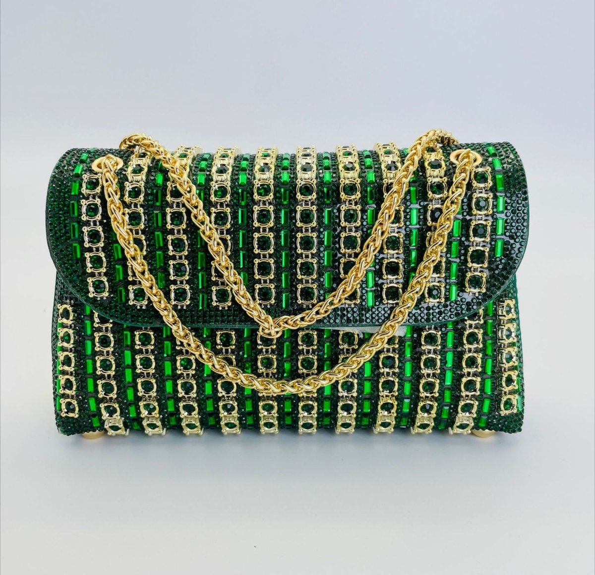 Interior lining of crystal clutch bag