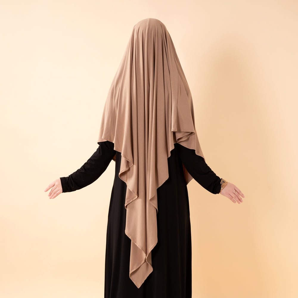 Premium Lenzing™ Modal Khimar with Integrated Face Veil (MK029) - Mariam's Collection