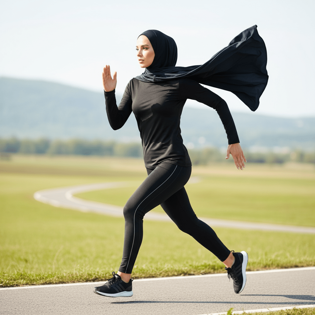 Premium Non - Slip Hijab | Breathable Sports Hijab (MH196) - Mariam's Collection