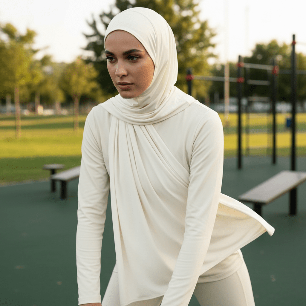 Premium Non - Slip Hijab | Breathable Sports Hijab (MH196) - Mariam's Collection