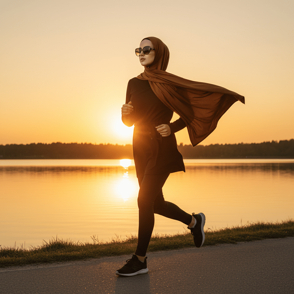 Premium Non - Slip Hijab | Breathable Sports Hijab (MH196) - Mariam's Collection