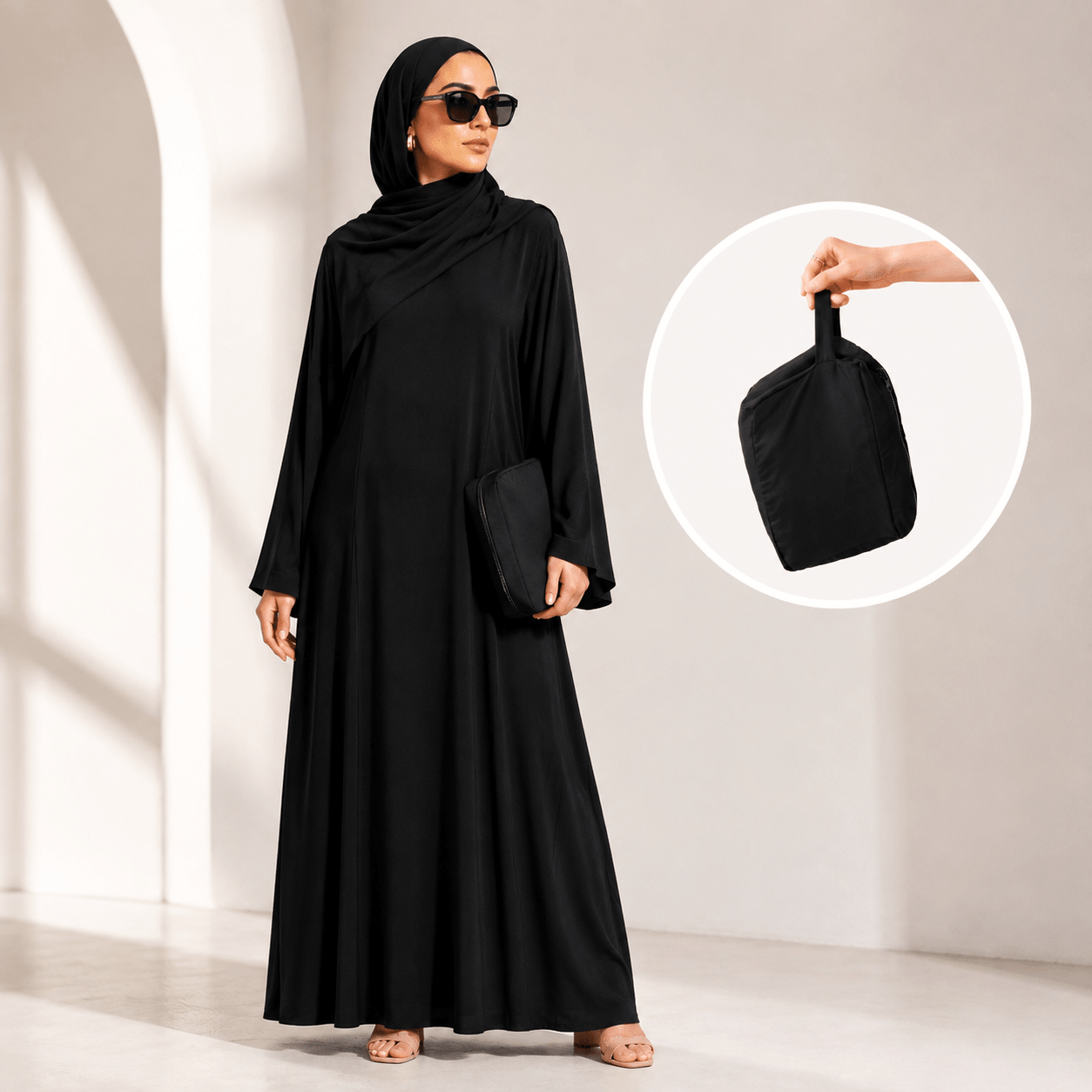 Premium One-Piece Hijab Abaya for Women | Nida Fabric Travel Abaya (MJ024) - Mariam's Collection
