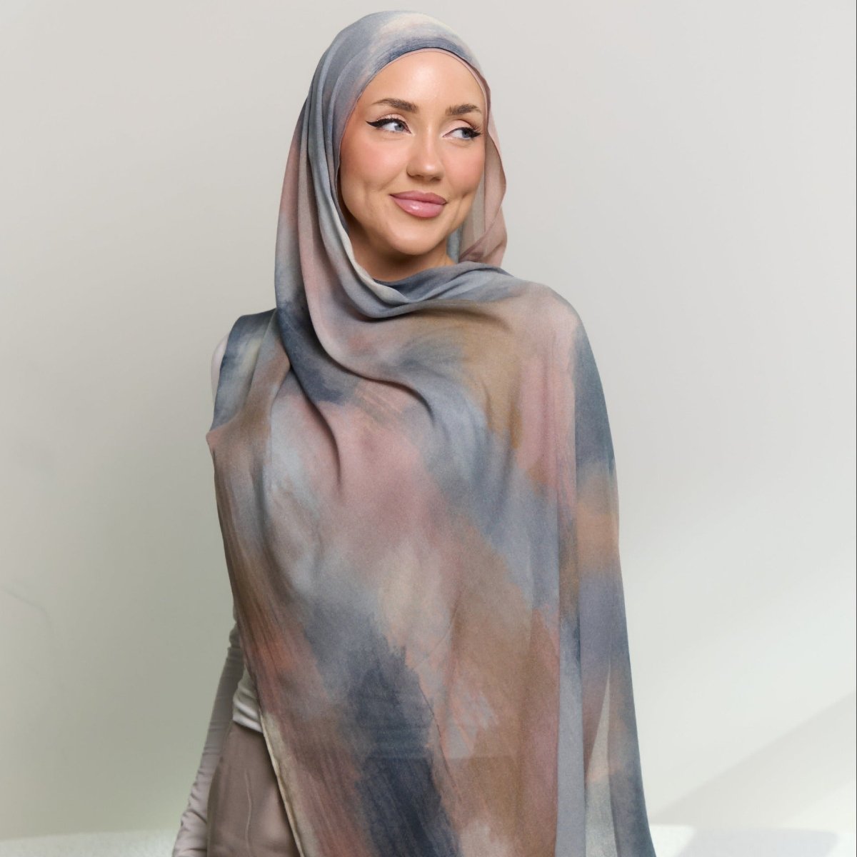 Printed Cotton Hijab Scarf | Soft Breathable Long Headscarf(MH201) - Mariam's Collection