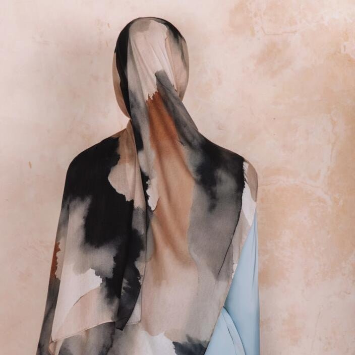 Printed Cotton Hijab Scarf | Soft Breathable Long Headscarf(MH201) - Mariam's Collection