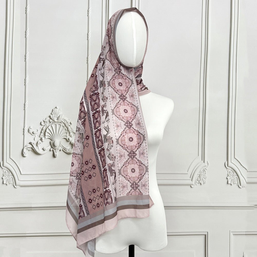 Printed Hijab Scarf(MH239) - Mariam's Collection