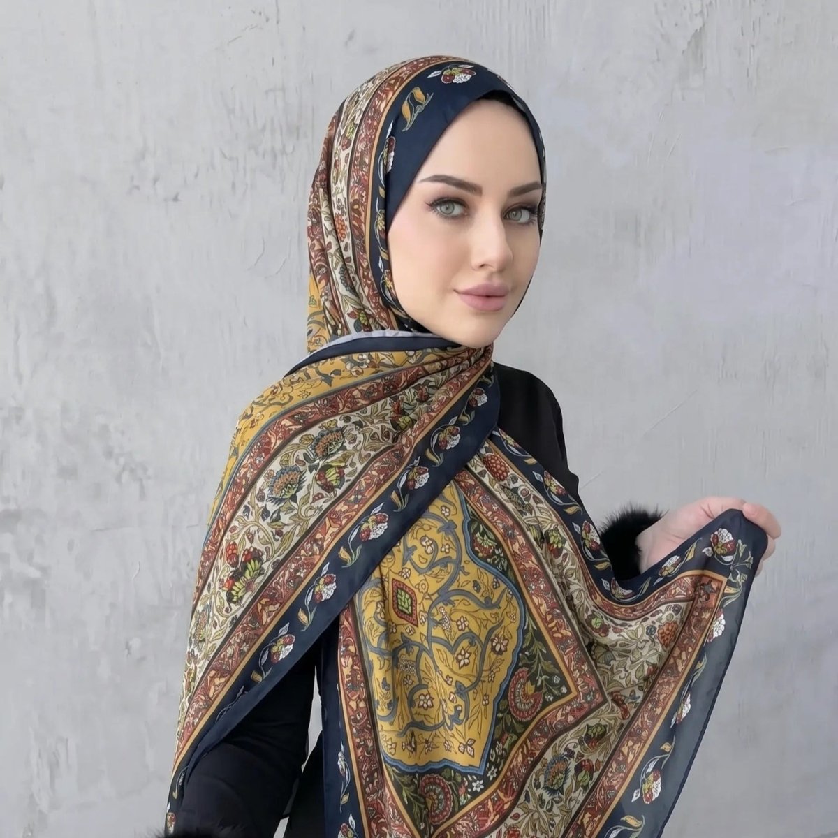 Printed Hijab Scarf(MH239) - Mariam's Collection