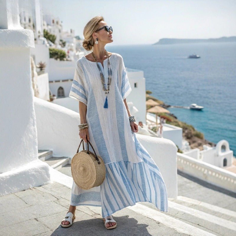 Printed Kaftan Maxi Dress(MS419) - Mariam's Collection