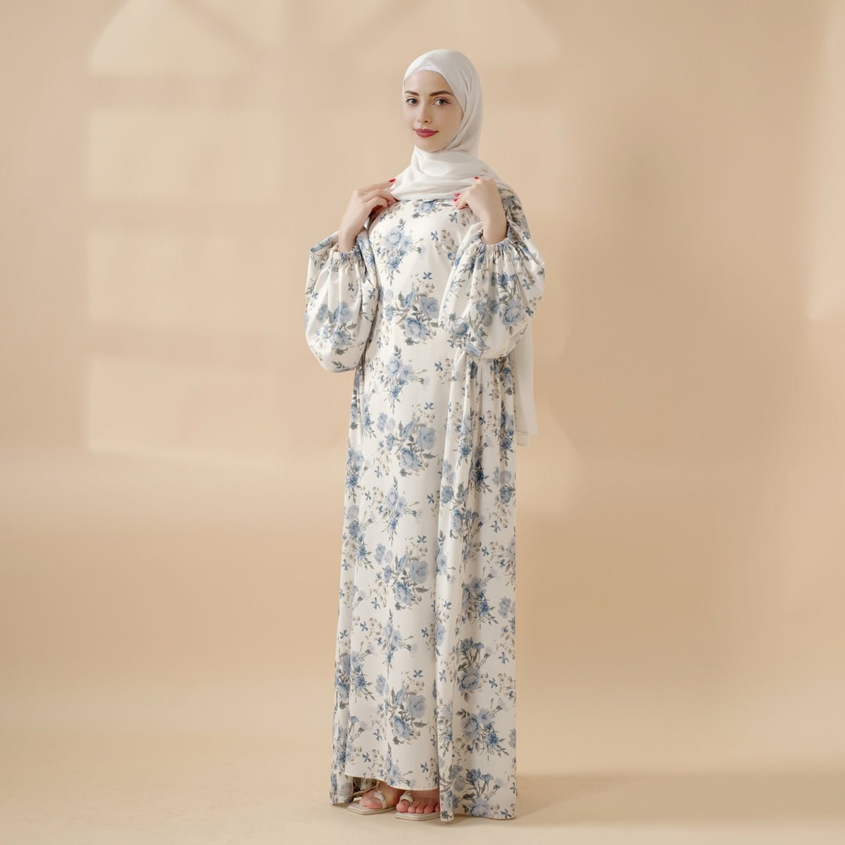 Printed Reversible Abaya (MA082) - Mariam's Collection