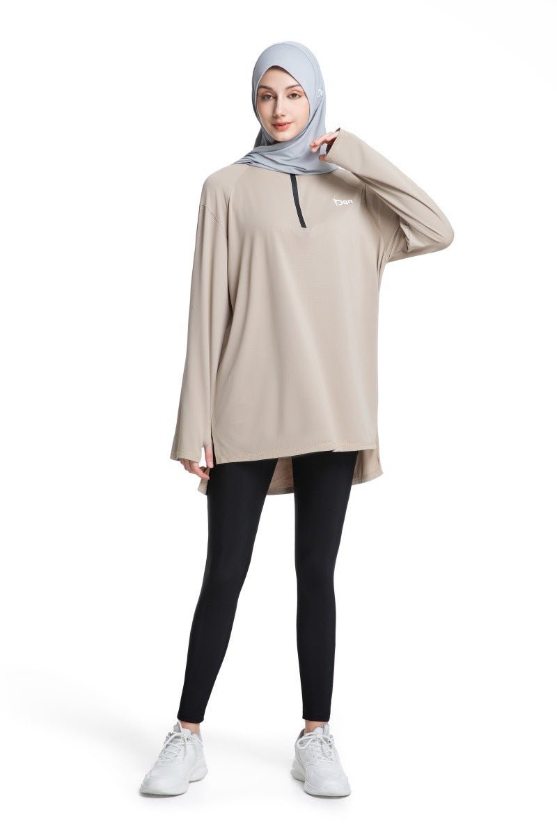 Quick - Dry Activewear with Thumb Holes Sports Top (MS289) - Mariam's Collection