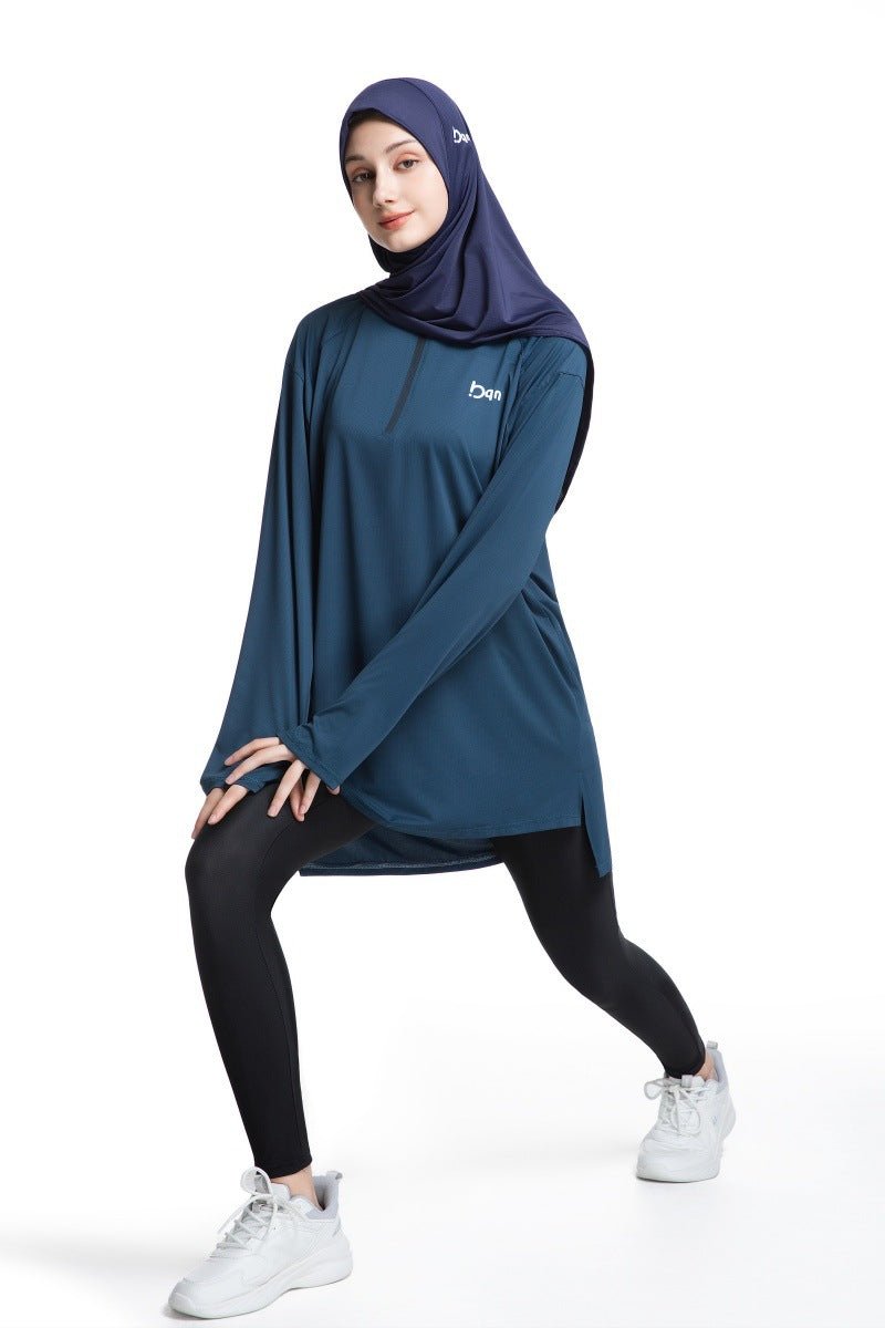 Quick - Dry Activewear with Thumb Holes Sports Top (MS289) - Mariam's Collection