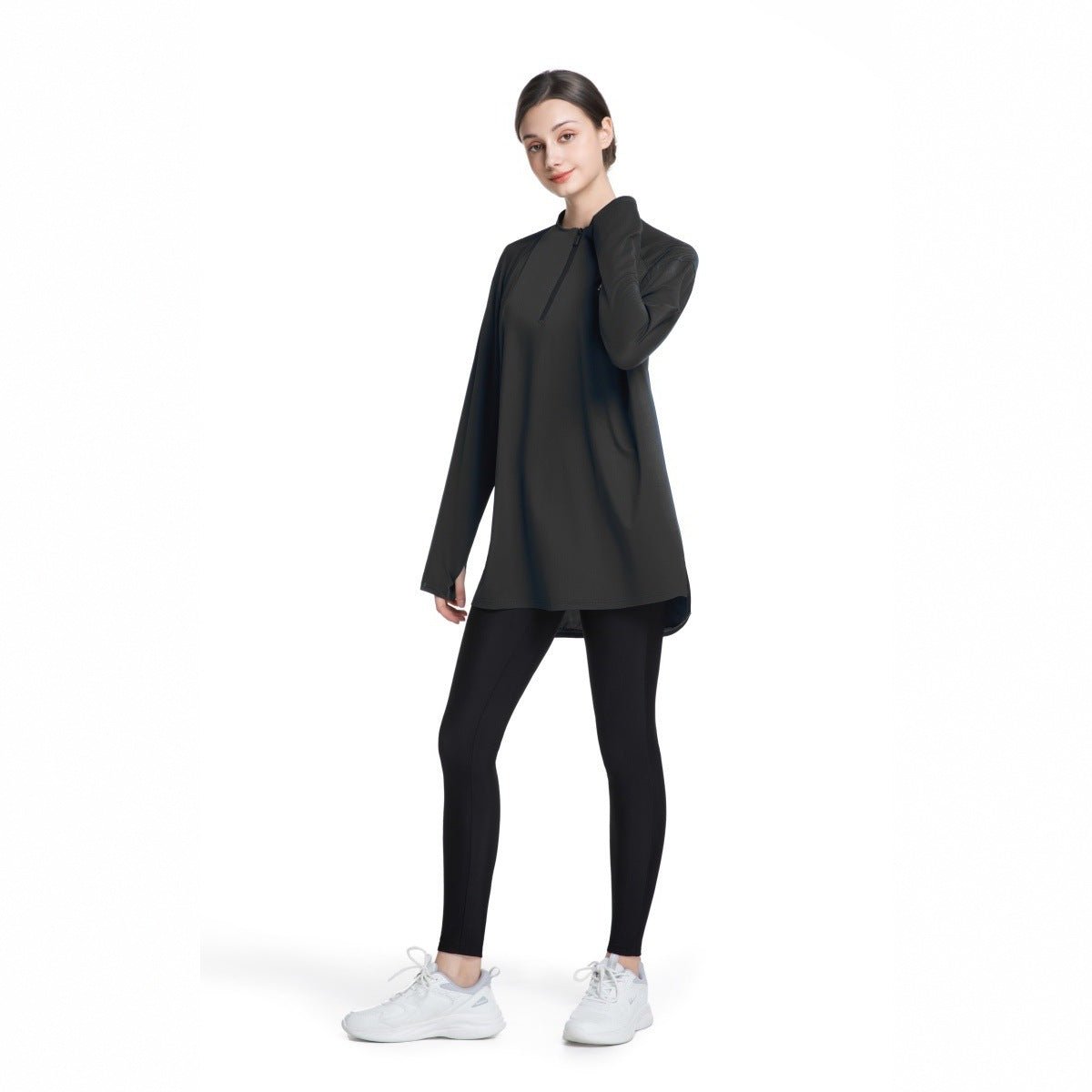 Quick - Dry Activewear with Thumb Holes Sports Top (MS289) - Mariam's Collection