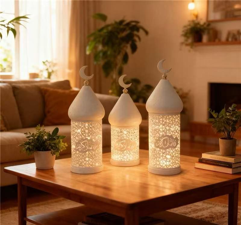 Ramadan Eid Candle Lantern Metal Craft Decorative Light (MAC380) - Mariam's Collection