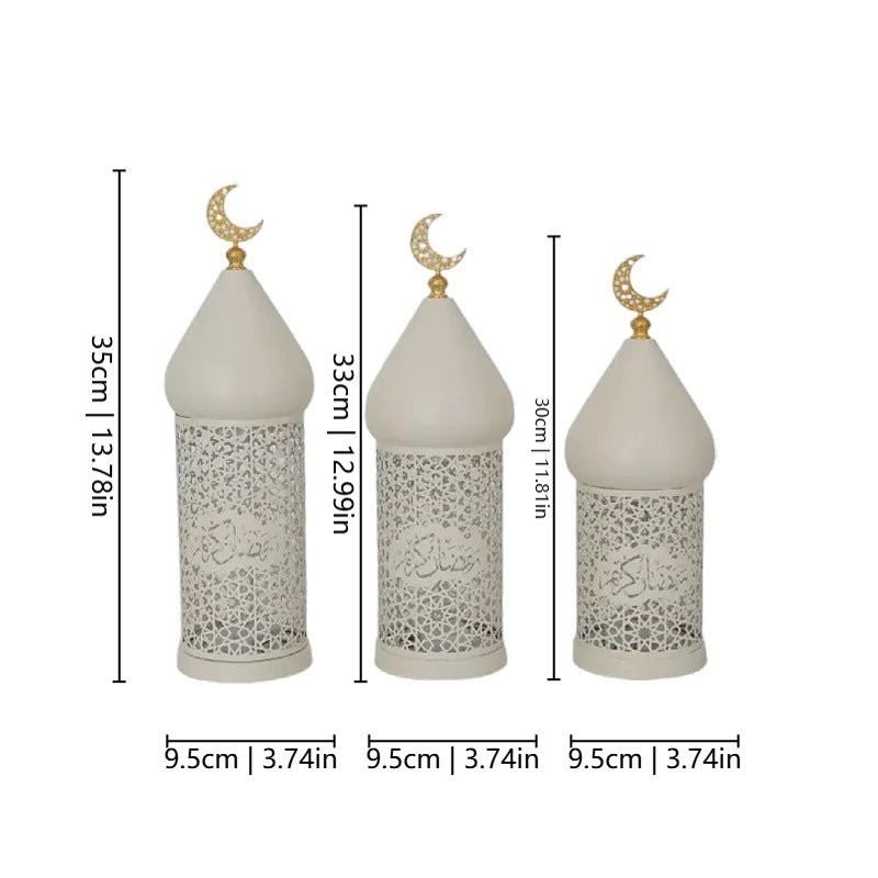 Ramadan Eid Candle Lantern Metal Craft Decorative Light (MAC380) - Mariam's Collection