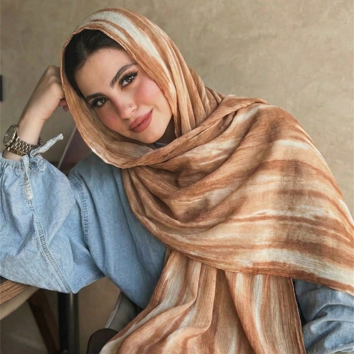 Rayon Gradient Tie - Dye Scarf(MH216) - Mariam's Collection