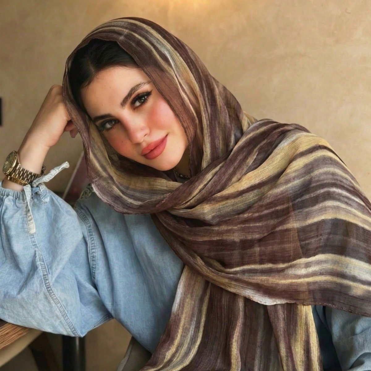 Rayon Gradient Tie - Dye Scarf(MH216) - Mariam's Collection