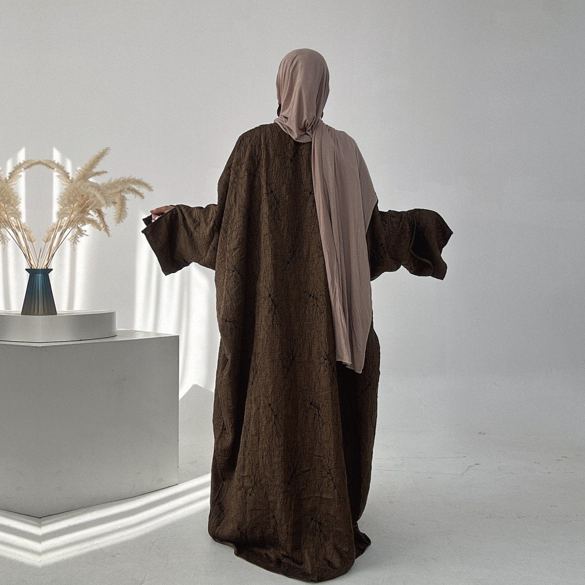 Reversible Jacquard Cardigan & Dress Set(MOA282) - Mariam's Collection