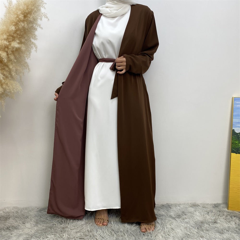 Reversible Open Abaya with Pockets (MOA110) - Mariam's Collection