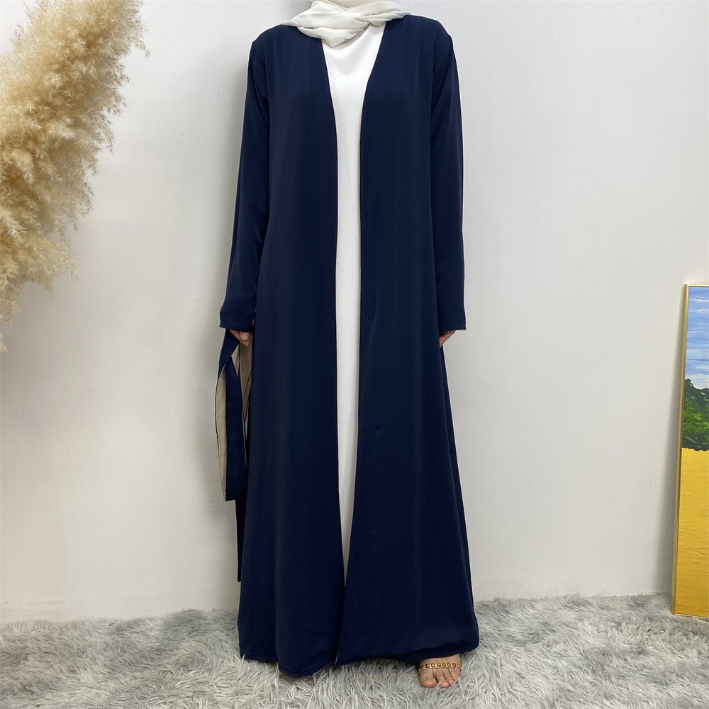 Reversible Open Abaya with Pockets (MOA110) - Mariam's Collection