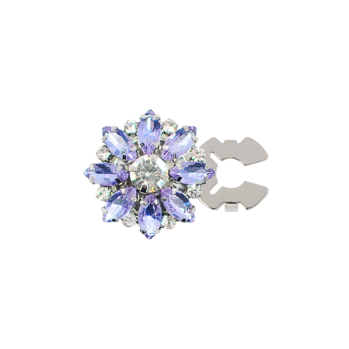 Rhinestone Button Covers | Crystal Flower Decorative Clips(MAC359) - Mariam's Collection