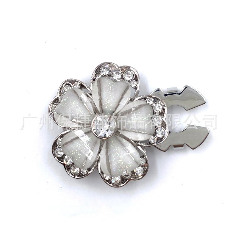 Rhinestone Button Covers | Crystal Flower Decorative Clips(MAC359) - Mariam's Collection