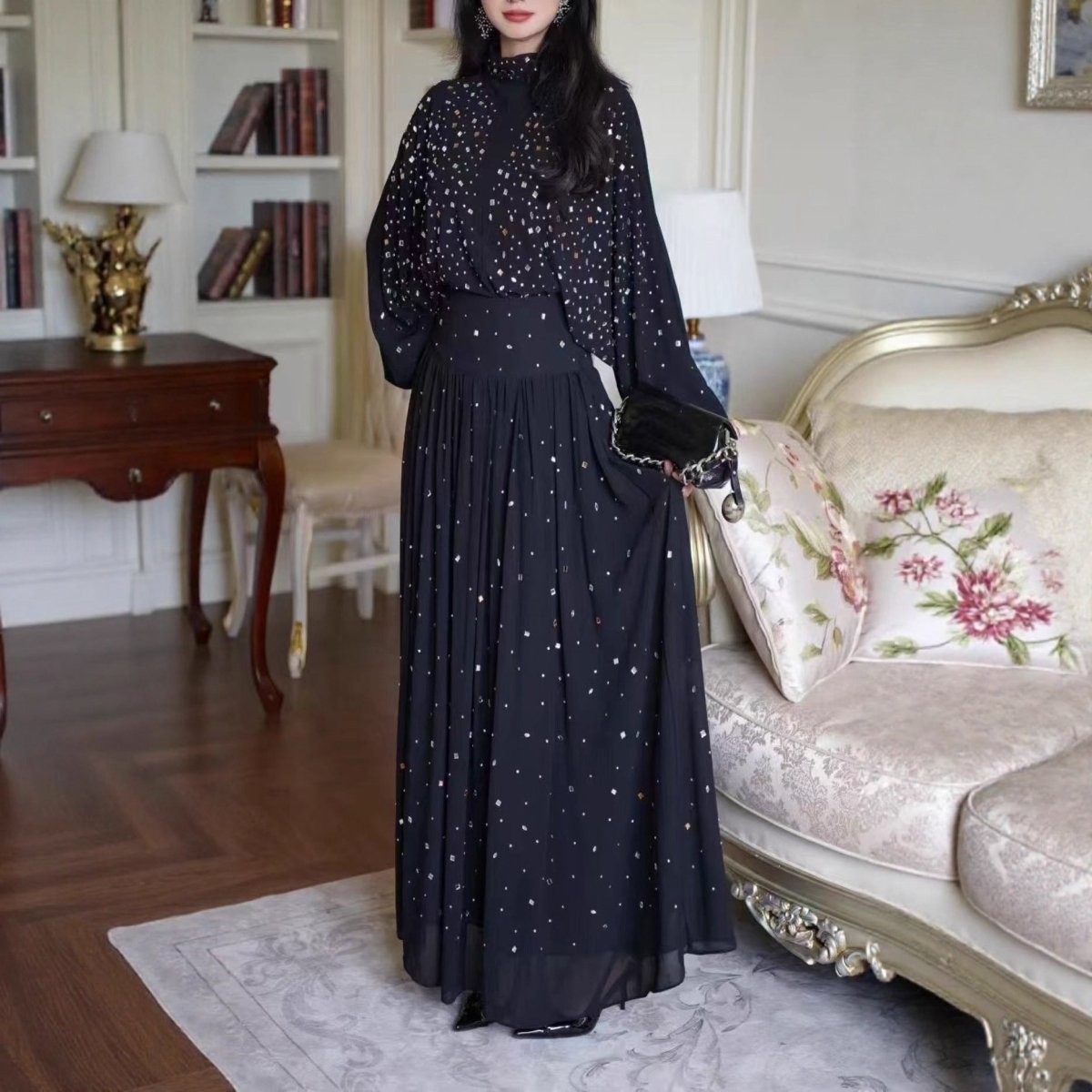 Rhinestone Embellished Two - Piece Set(MS383) - Mariam's Collection