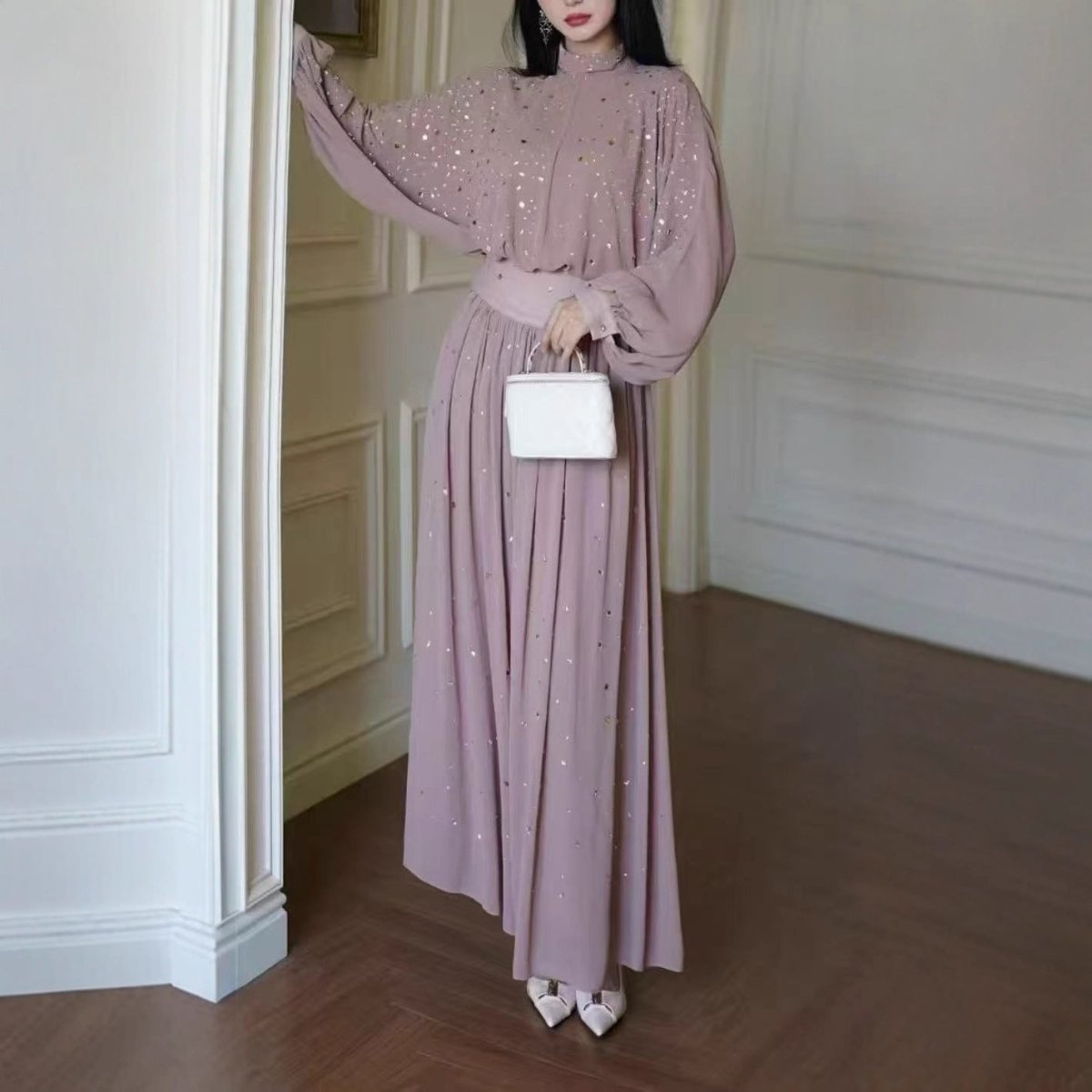 Rhinestone Embellished Two - Piece Set(MS383) - Mariam's Collection