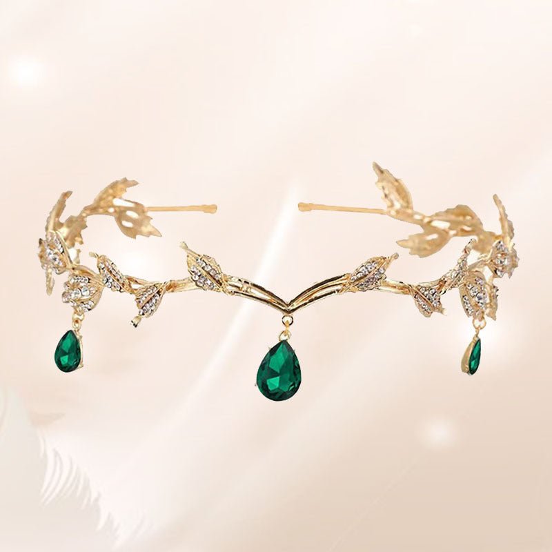 Rhinestone - Encrusted Hair Clip with Forehead Pendant Accent (MAC329) - Mariam's Collection