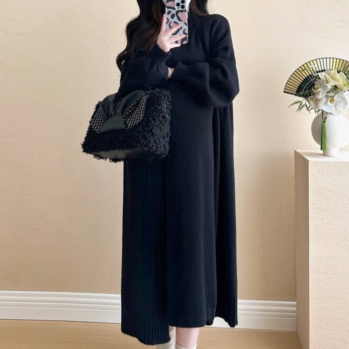 Ribbed Knit Cardigan & Tank Dress Set(MS202) - Mariam's Collection