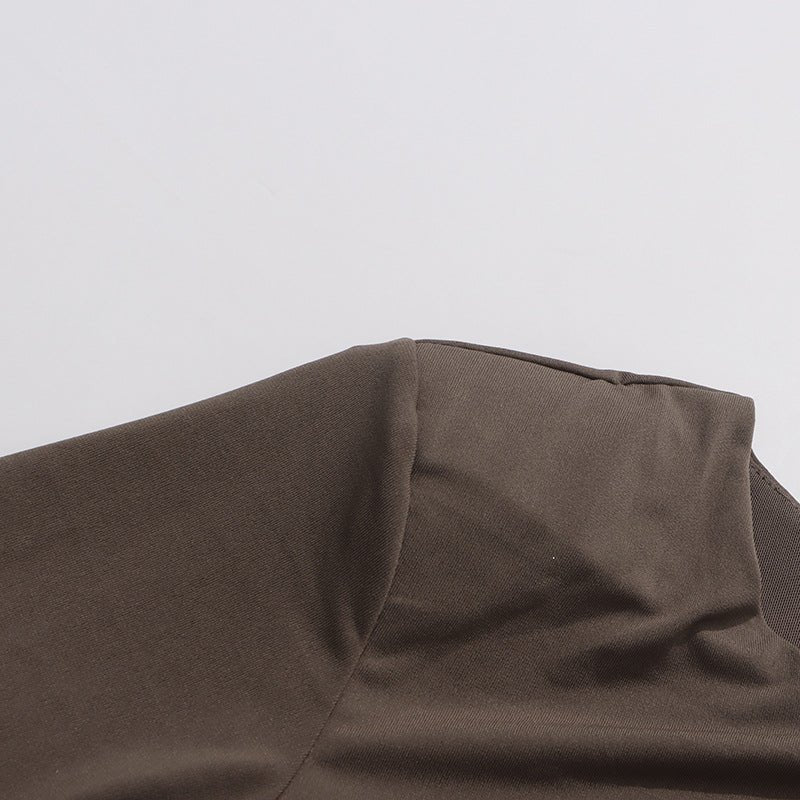 Ruched Dress with Braided Cutout Waist(MS345) - Mariam's Collection