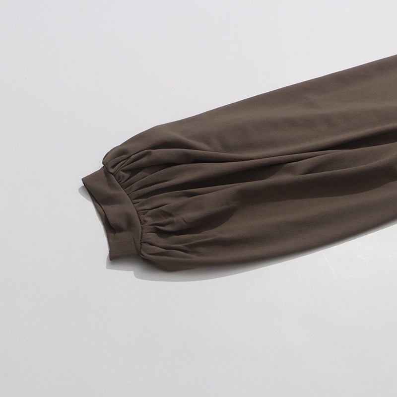 Ruched Dress with Braided Cutout Waist(MS345) - Mariam's Collection