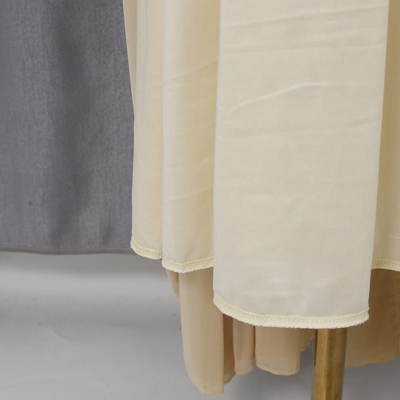Ruched Panel Maxi Dress | Round-Neck Defined-Waist Occasion Gown(MS578) - Mariam's Collection