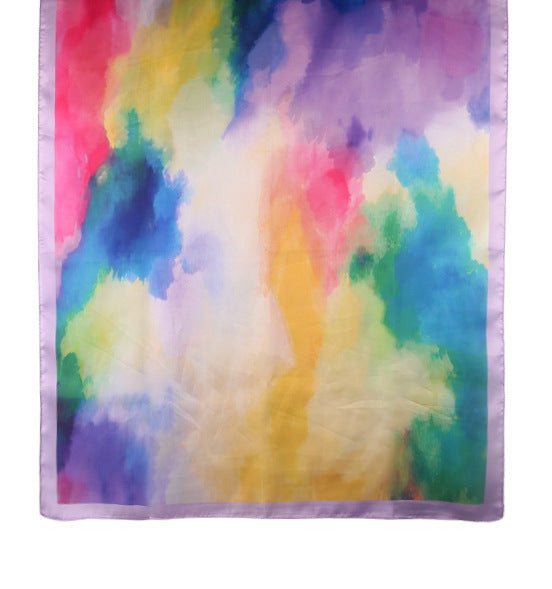 Satin Silk Printed Hijab Scarf(MH217) - Mariam's Collection