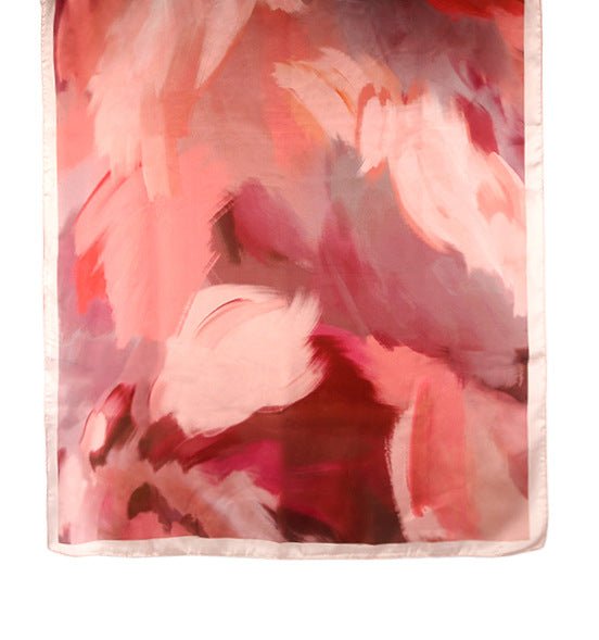 Satin Silk Printed Hijab Scarf(MH217) - Mariam's Collection