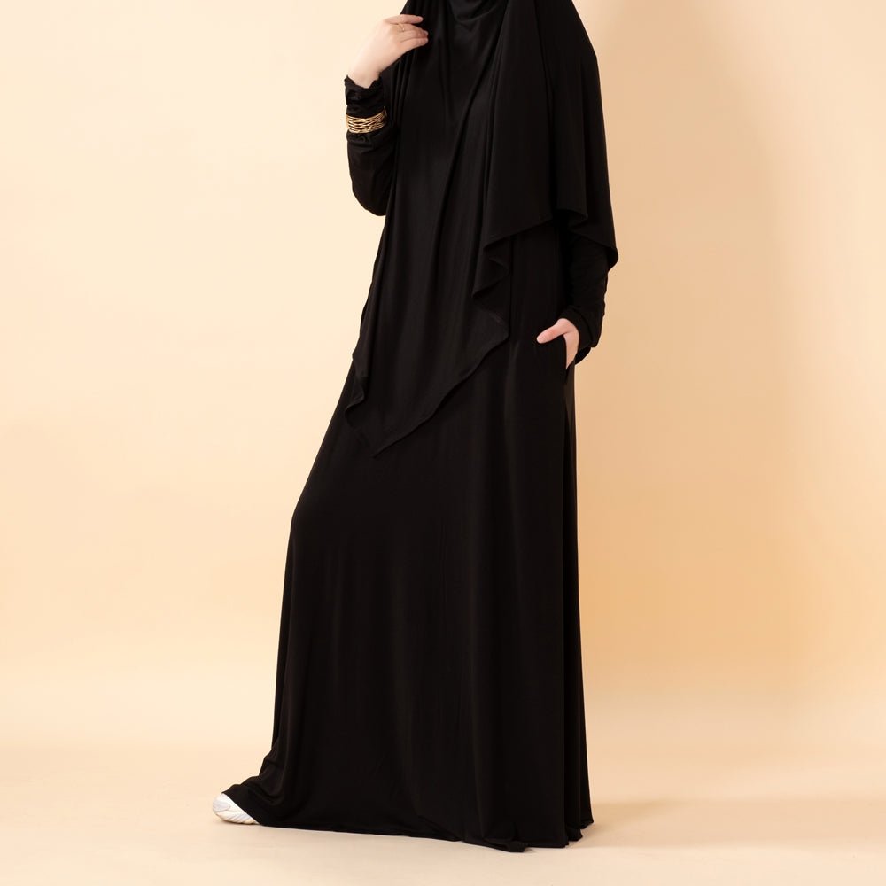 Serenity Veil Set | Premium Lenzing™ Modal Khimar & Dress Two - Piece Set (MK026) - Mariam's Collection