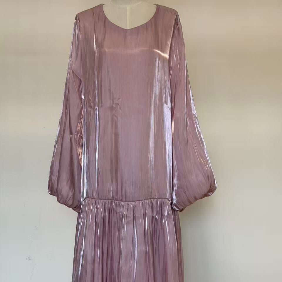 Shimmer Pull-On Abaya with Detachable Belt - MP078 - Mariam's Collection