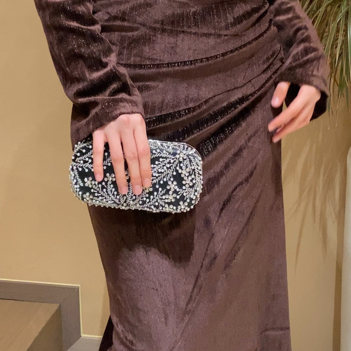 Shimmer Velvet Ruched Mermaid Gown(MA358) - Mariam's Collection