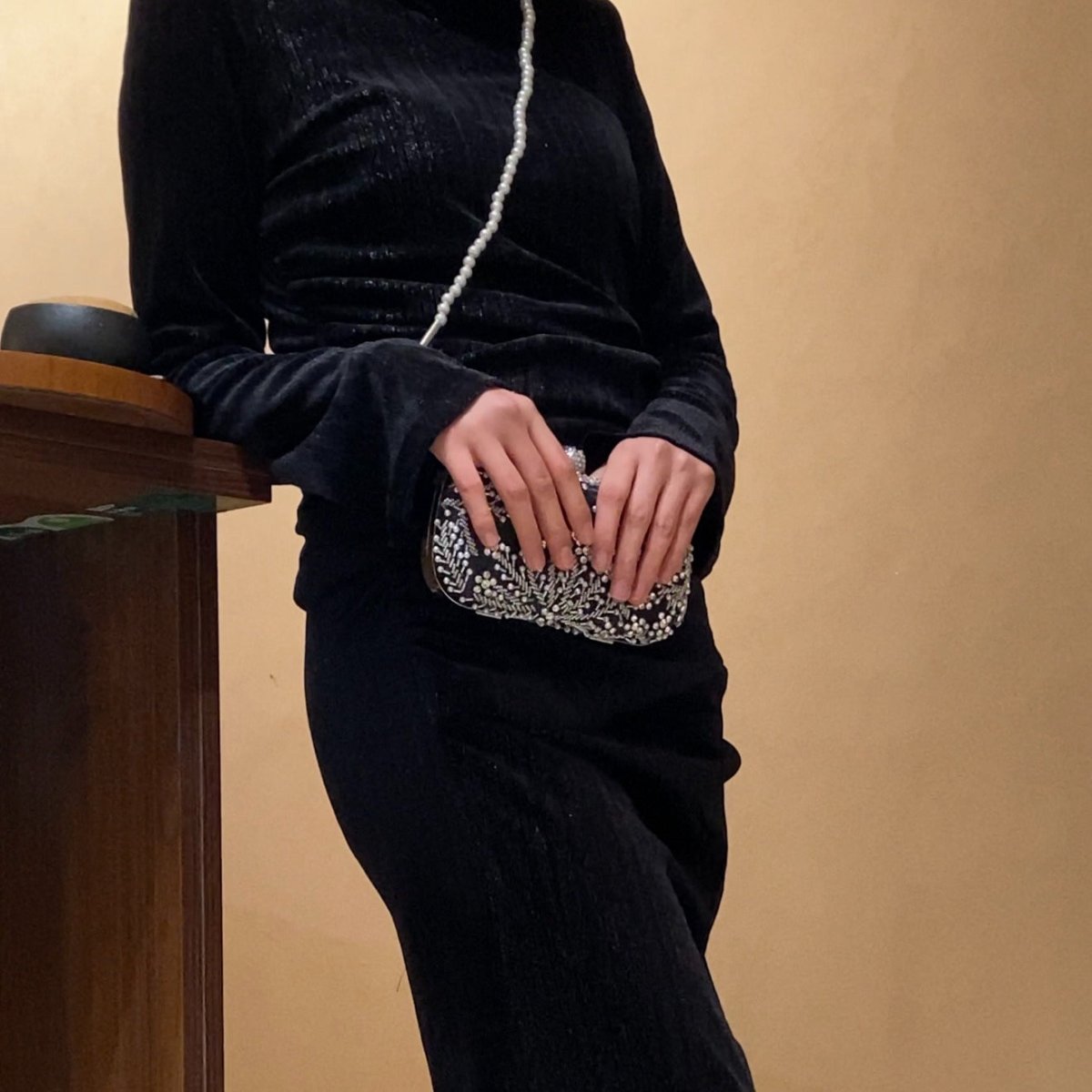 Shimmer Velvet Ruched Mermaid Gown(MA358) - Mariam's Collection